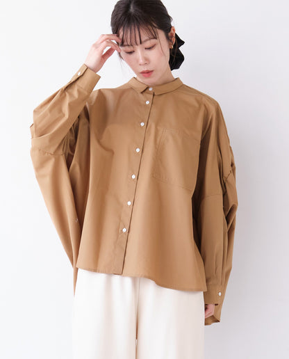 バックギャザーワイドブラウス