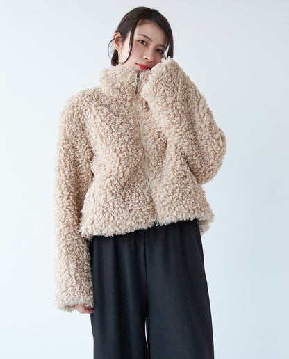 ループファーショートブルゾン