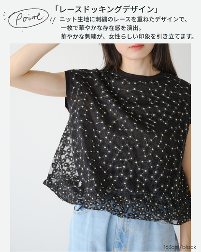 レースドッキングバルーンプルオーバー