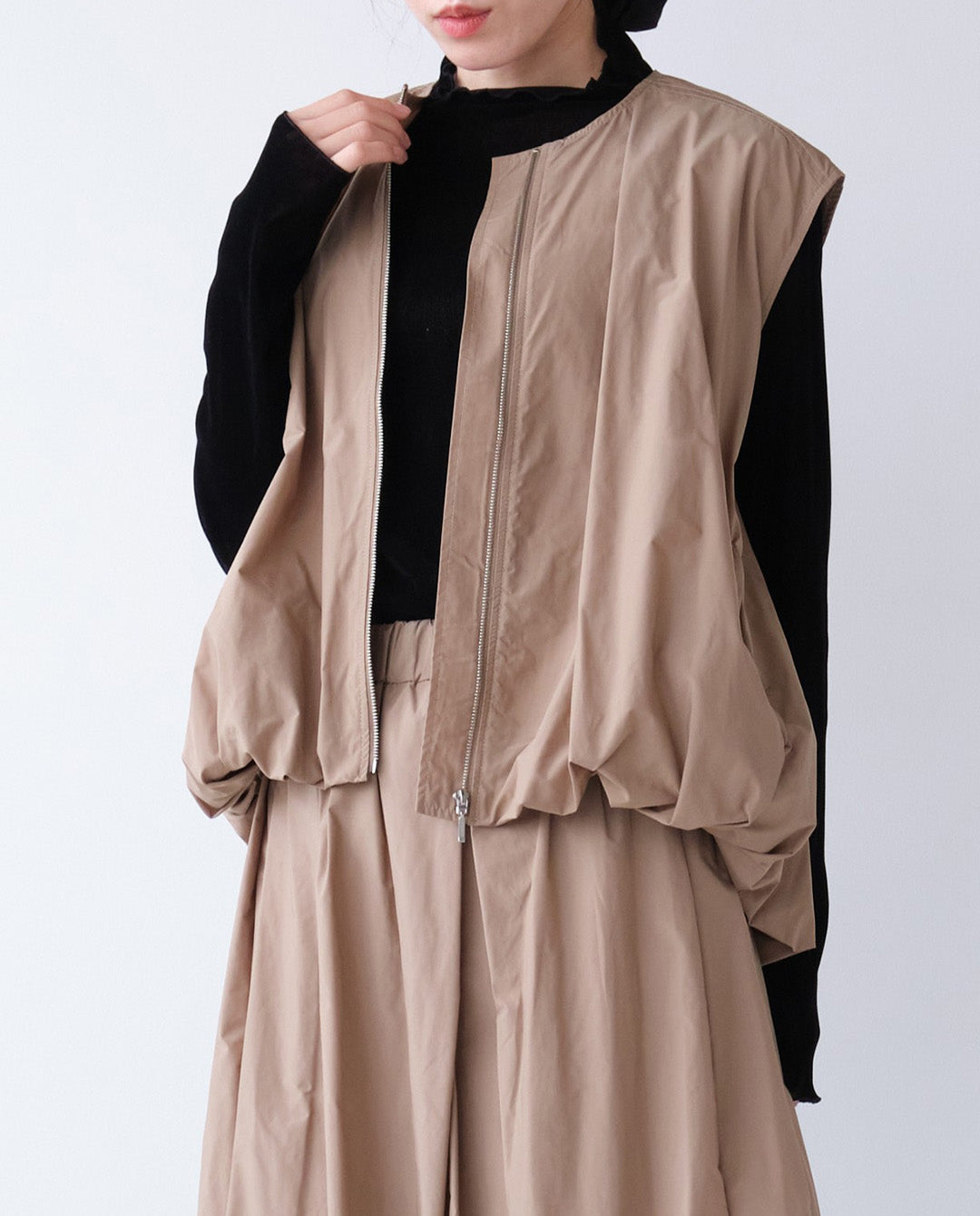 バルーンジップアップベスト