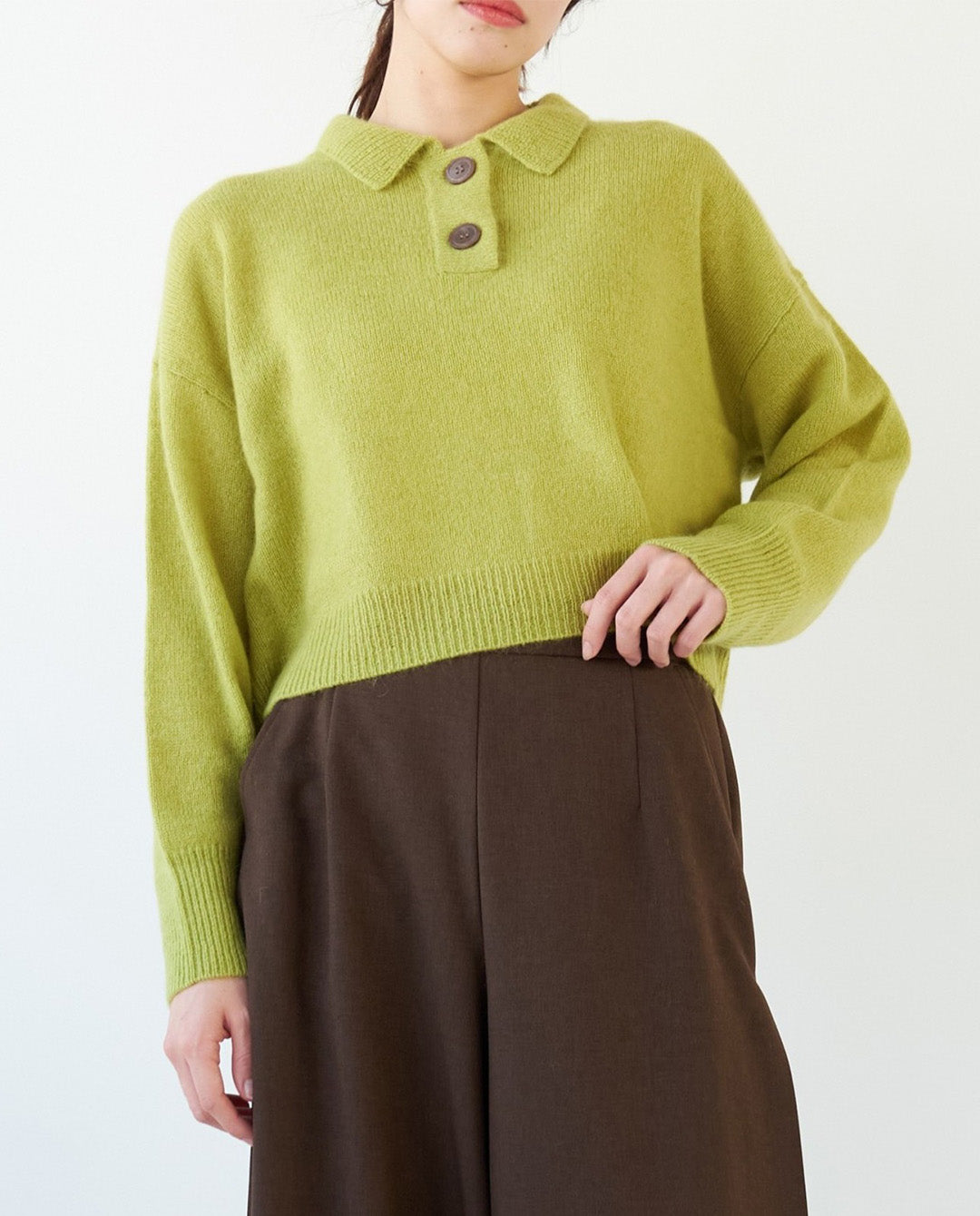 襟付きショートニット