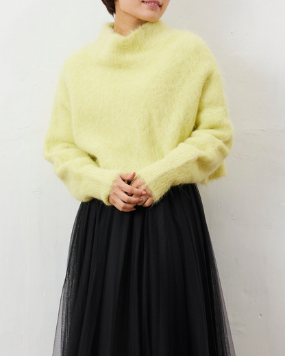 アルパカシャギーショートニット