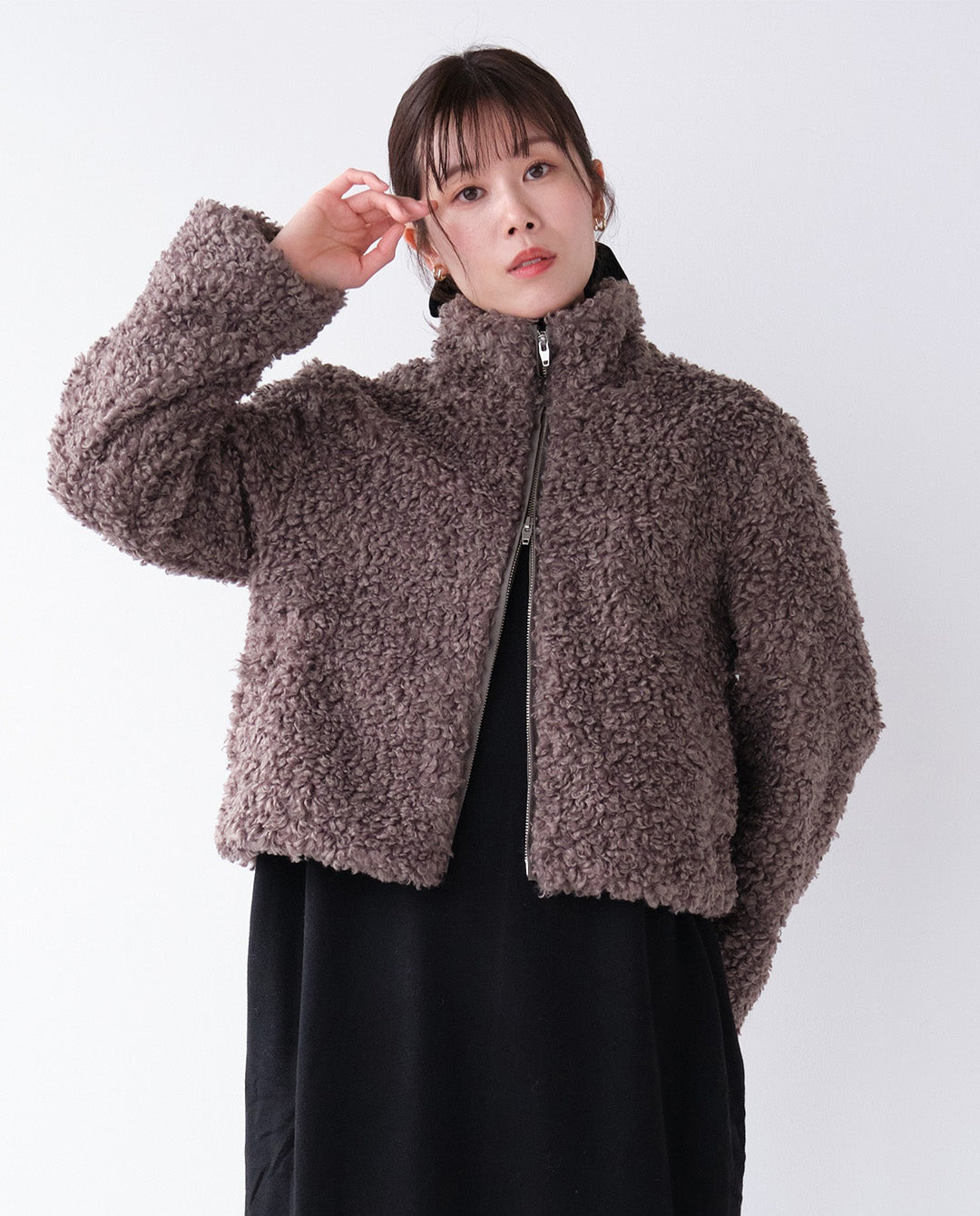 ループファーショートブルゾン