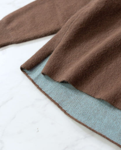 ダブルフェイスVネックニット