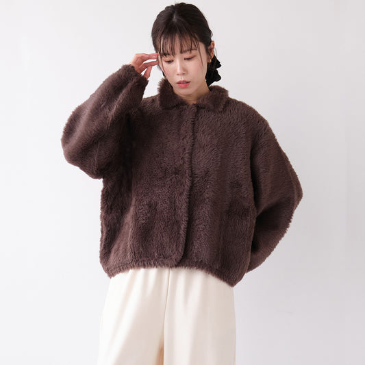 フェザーニットジャケット