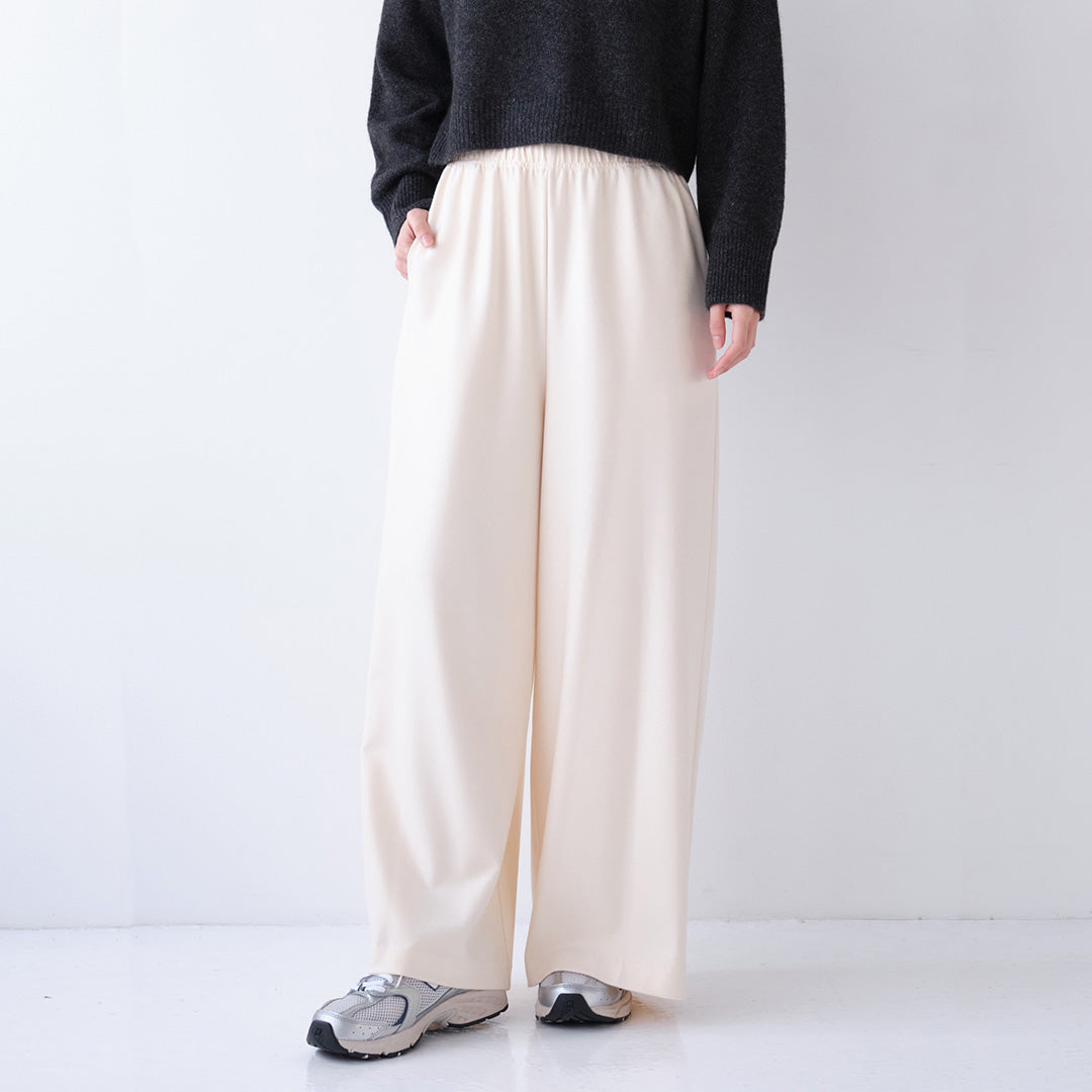 両面起毛イージーワイドパンツ