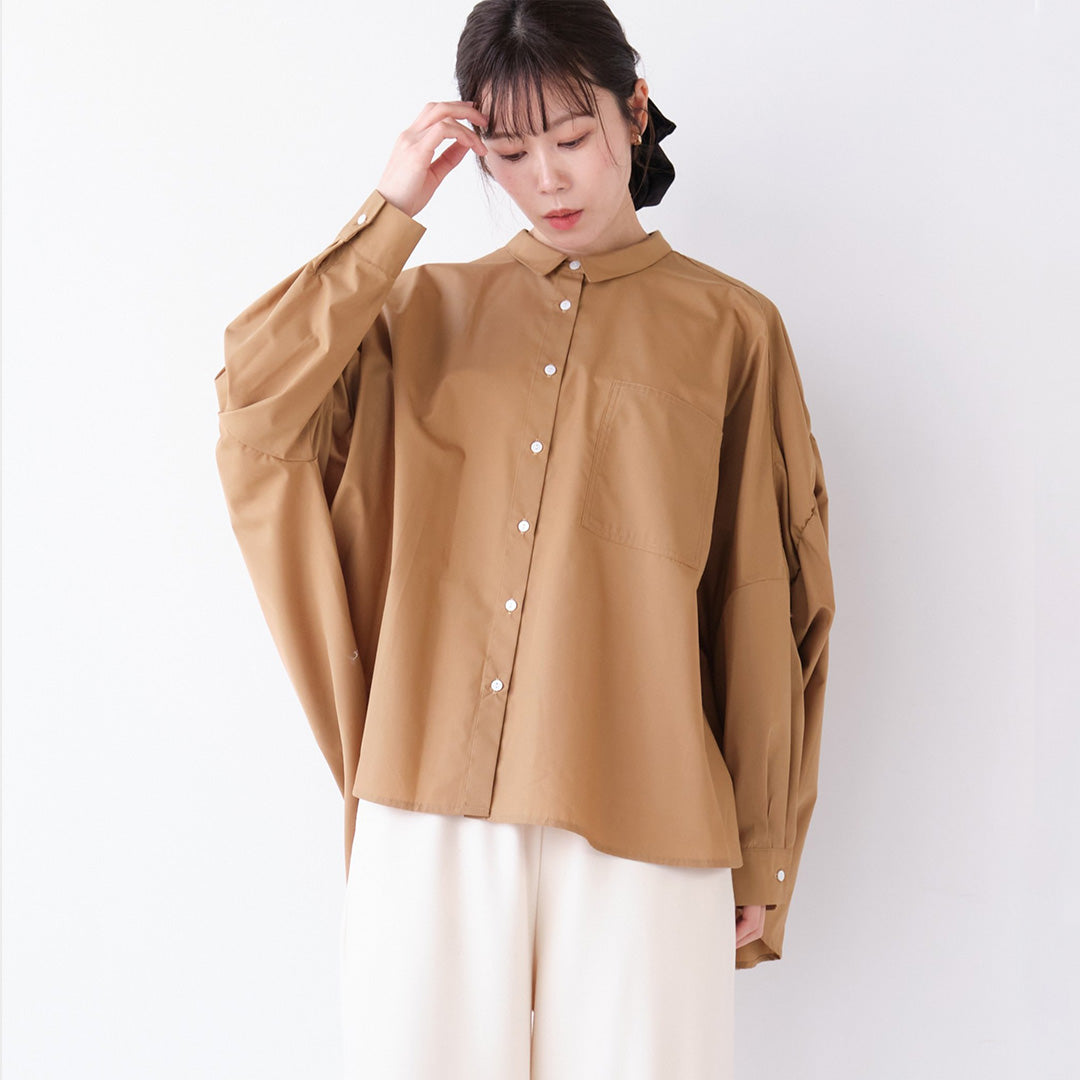 バックギャザーワイドブラウス