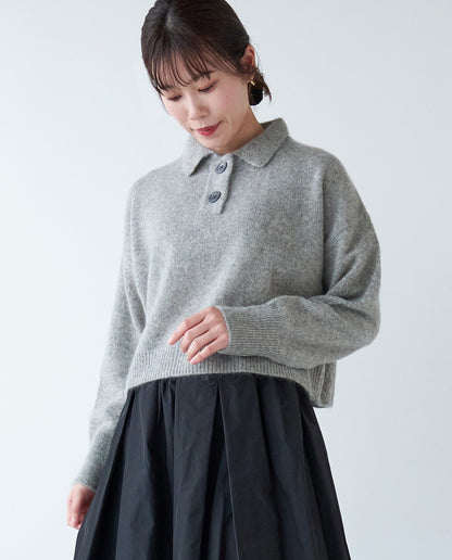襟付きショートニット