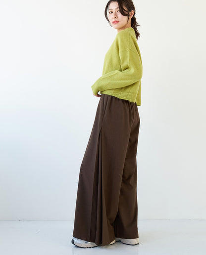サイドプリーツワイドパンツ