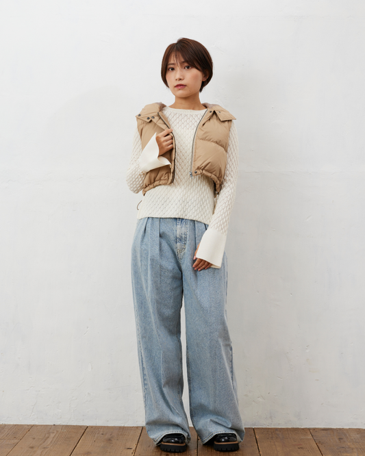 撥水ショートダウンベスト