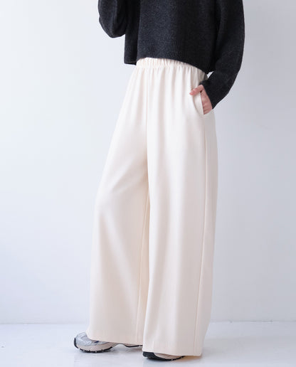 両面起毛イージーワイドパンツ