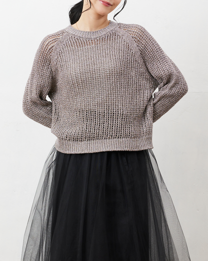 SUWAニットラメリリープルオーバー