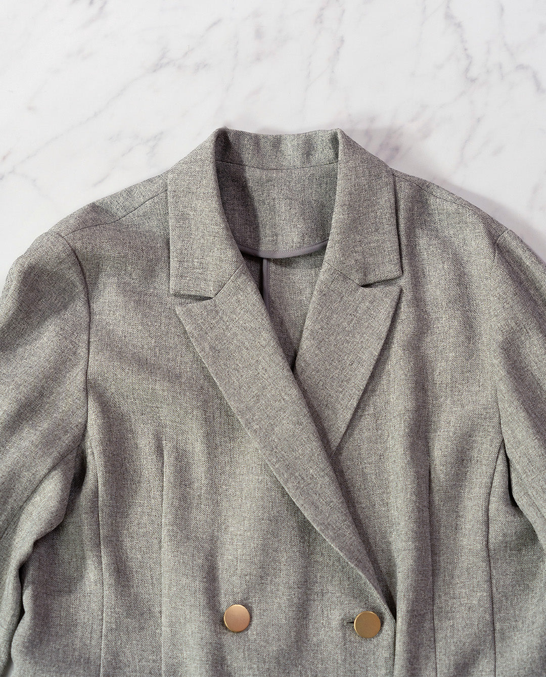 エステルストレッチダブルテーラードジャケット