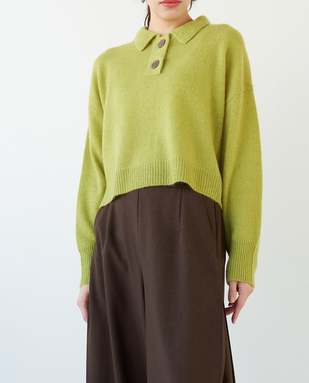 襟付きショートニット