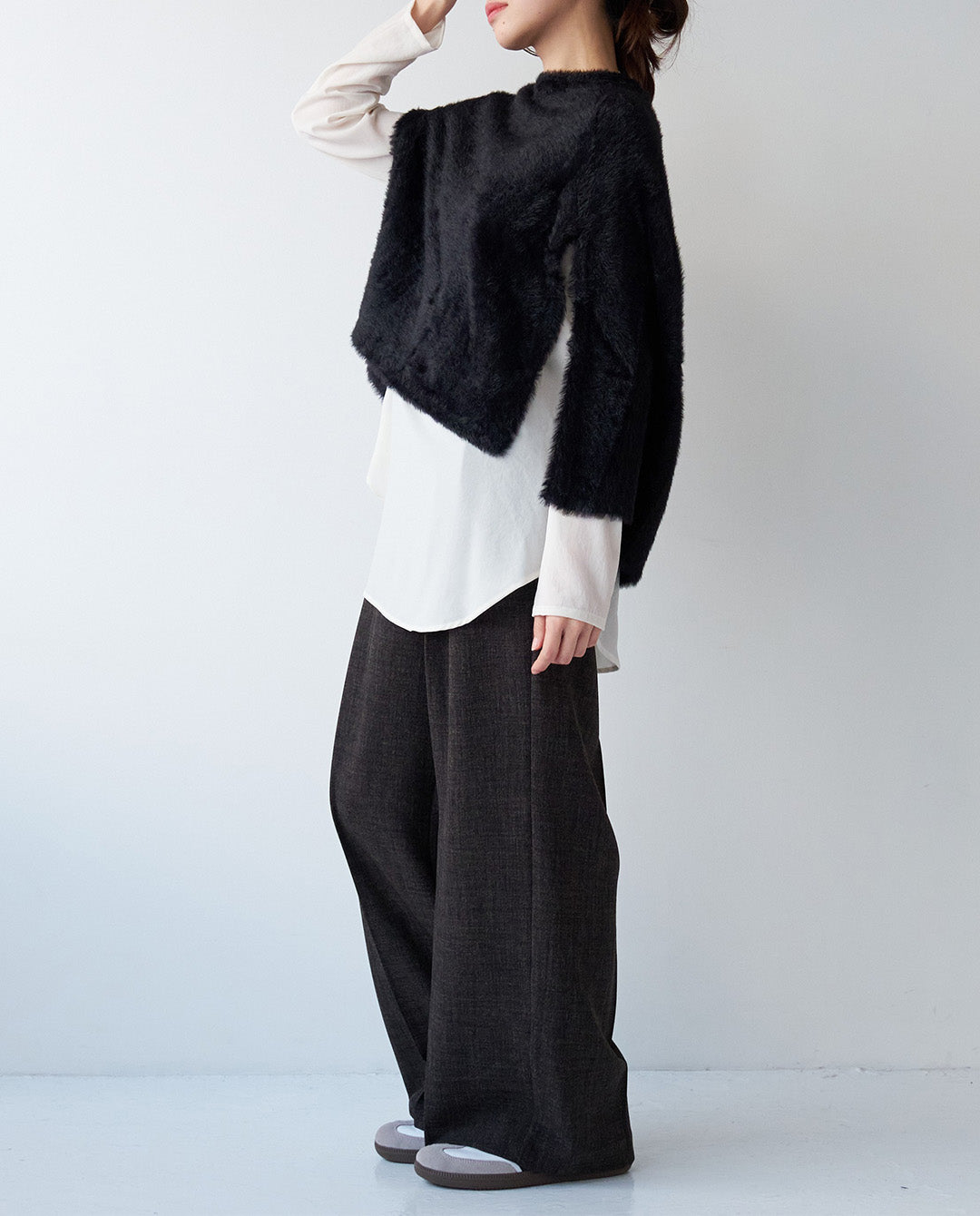 マニッシュタックワイドパンツ