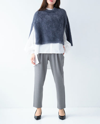 両面起毛テーパードパンツ