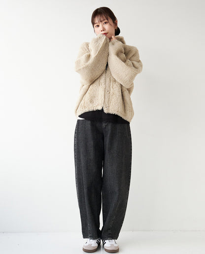 フェザーニットジャケット