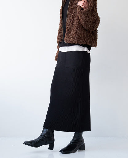 リブニットスカート