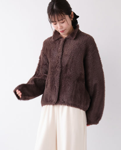 フェザーニットジャケット