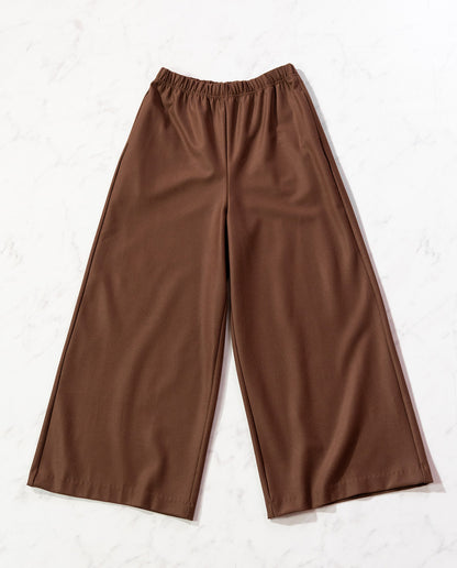 両面起毛イージーワイドパンツ