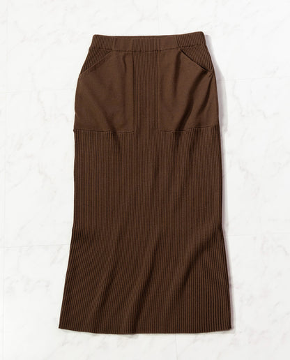 リブニットスカート