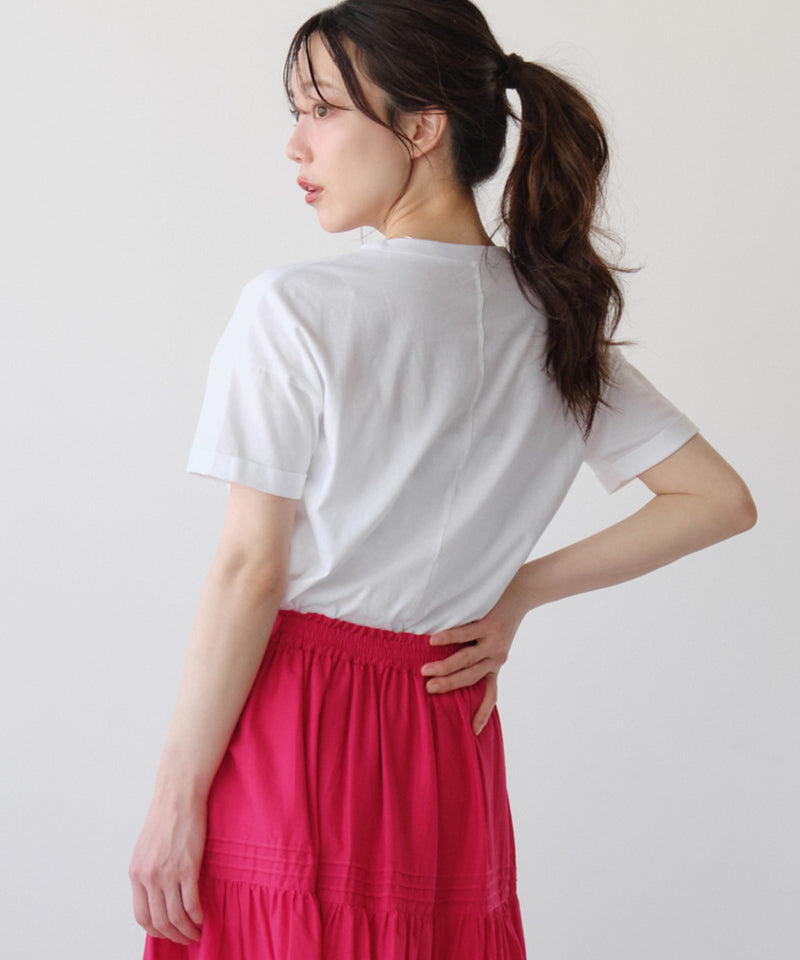 立体ロゴ刺繍Tシャツ