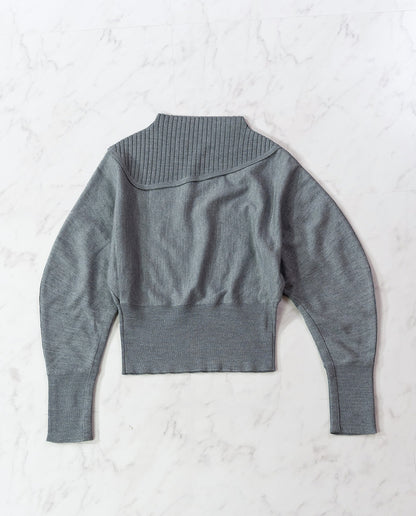 リブ切り替えニット