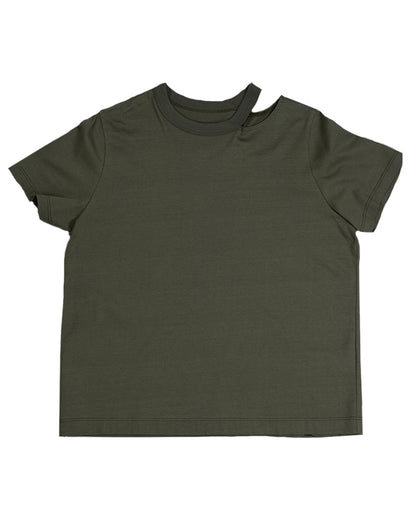 スリットネックTシャツ