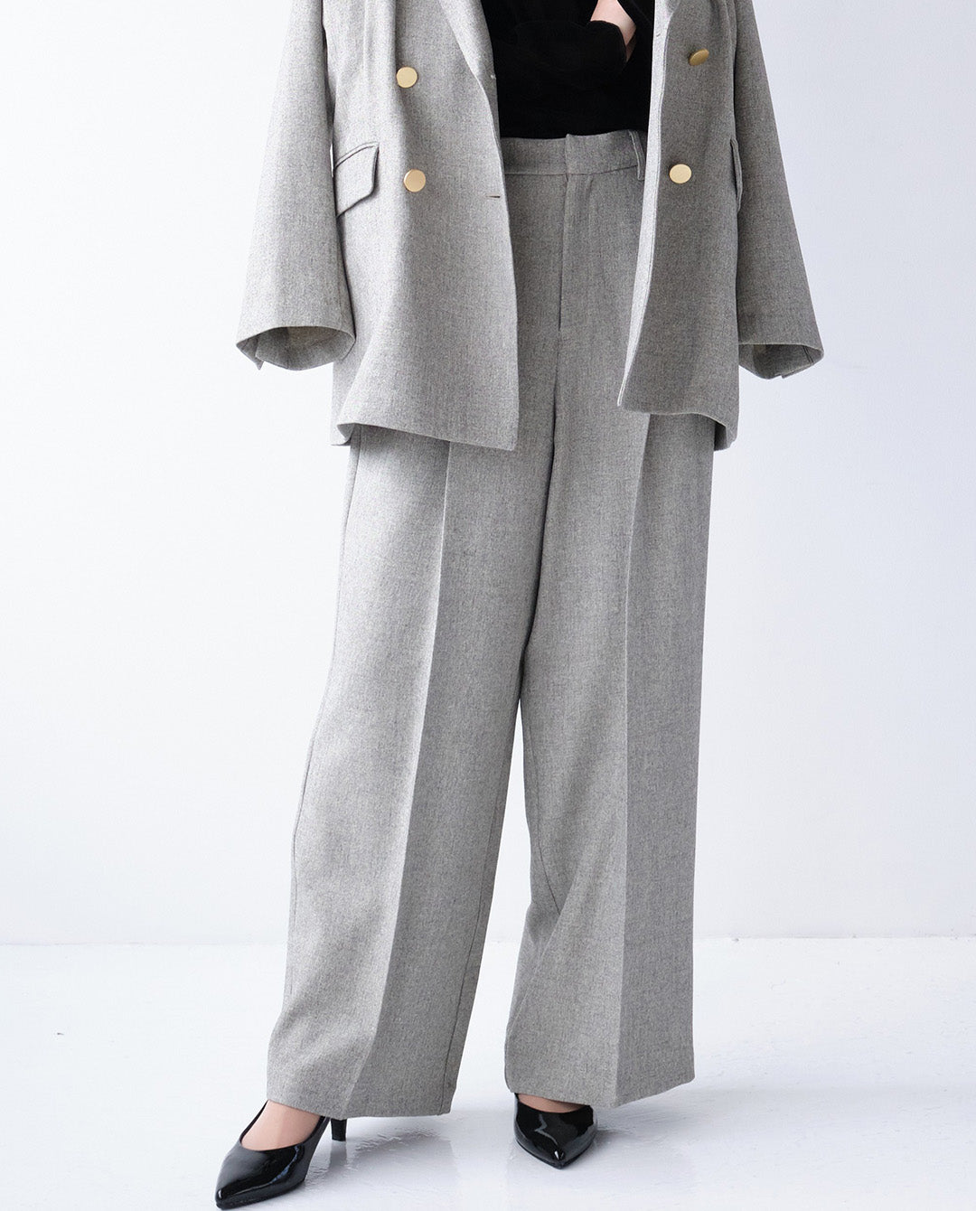 マニッシュタックワイドパンツ