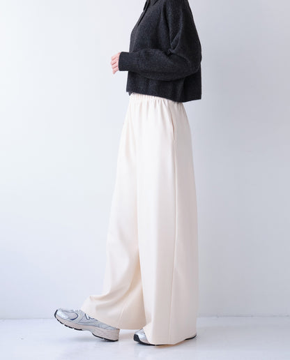両面起毛イージーワイドパンツ