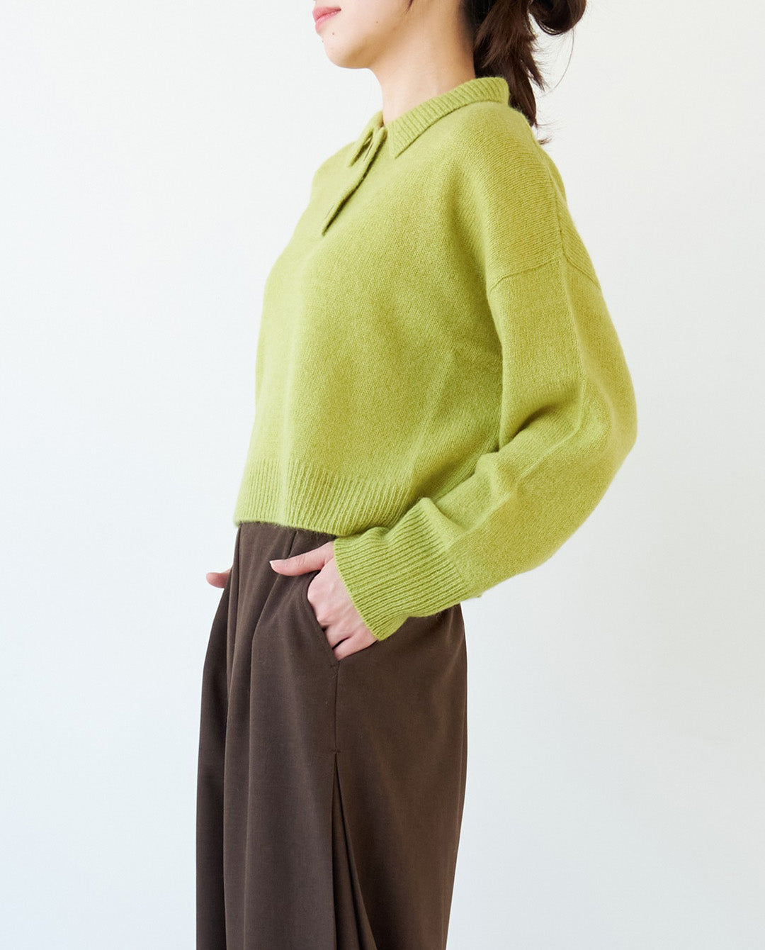 襟付きショートニット