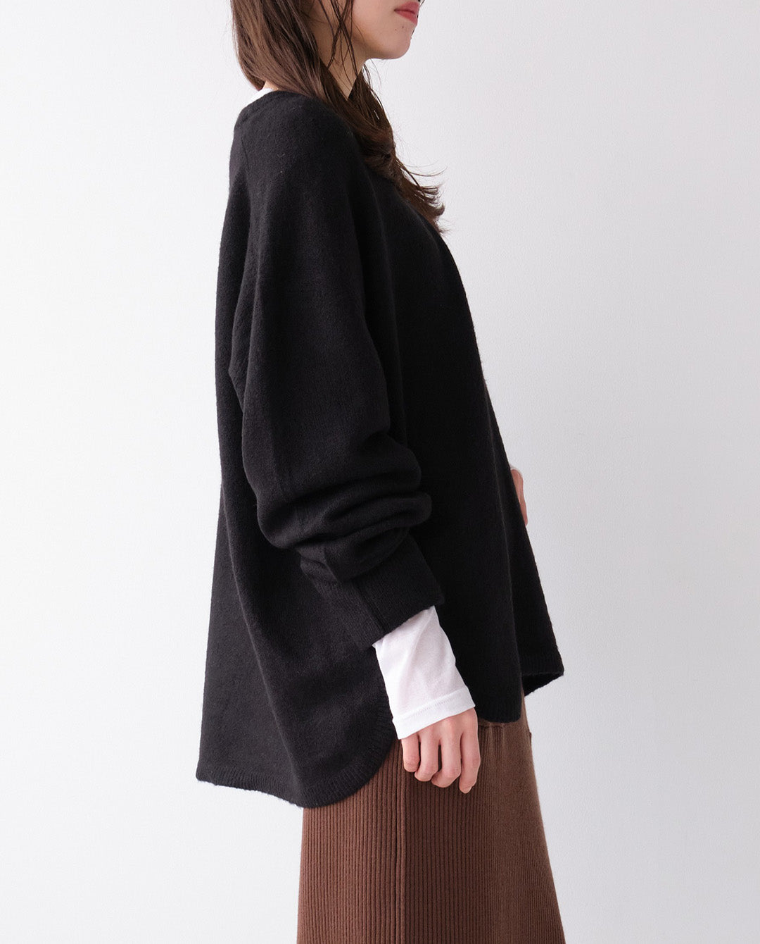 ヘンリーネックニットプルオーバー