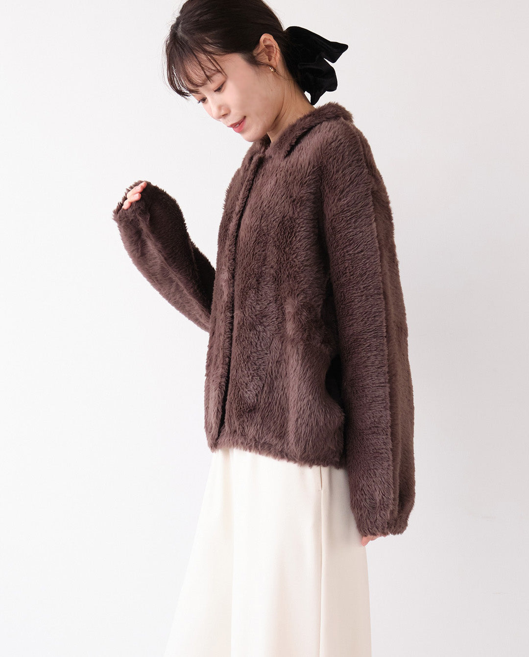 フェザーニットジャケット