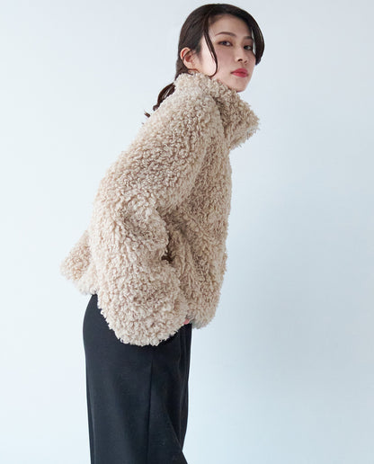 ループファーショートブルゾン
