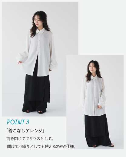ドライワッシャーブラウス