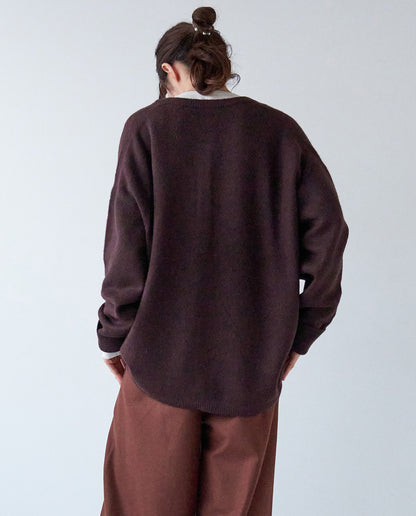 ヘンリーネックニットプルオーバー