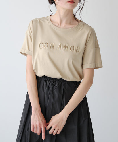 立体ロゴ刺繍Tシャツ