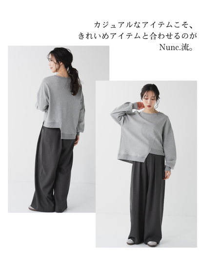アシンメトリーデザインスウェット