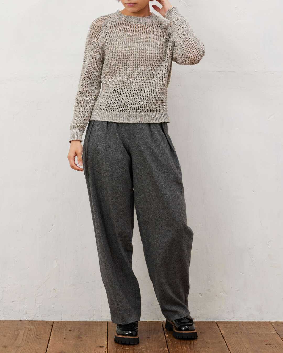 SUWAニットラメリリープルオーバー