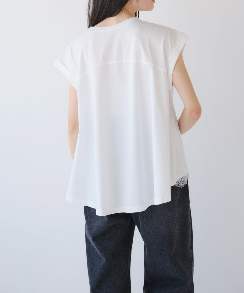 レースフォトフレンチTシャツ