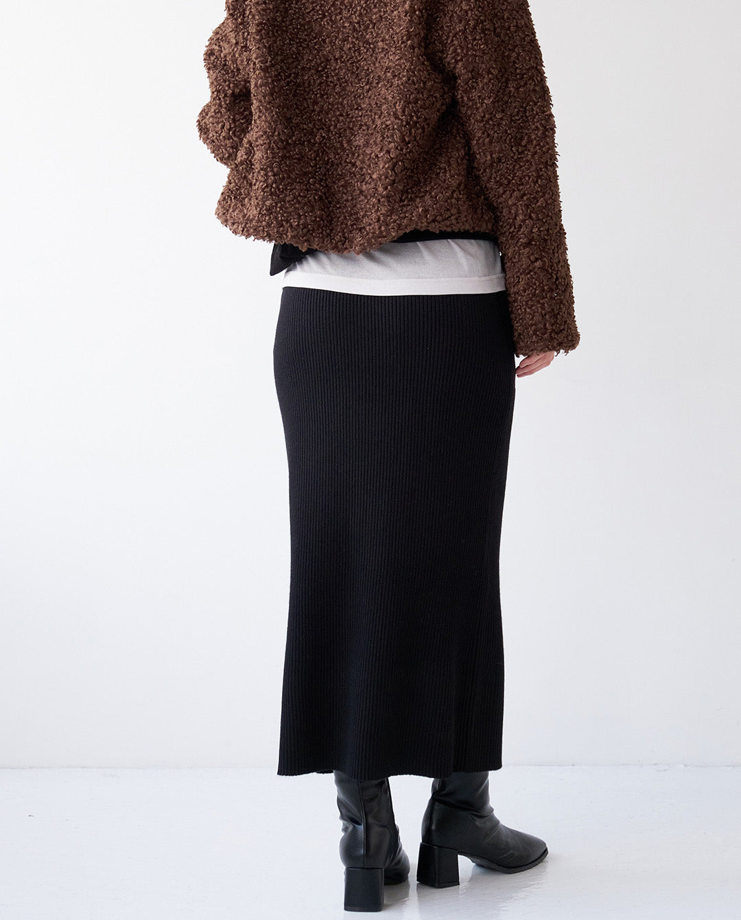 リブニットスカート