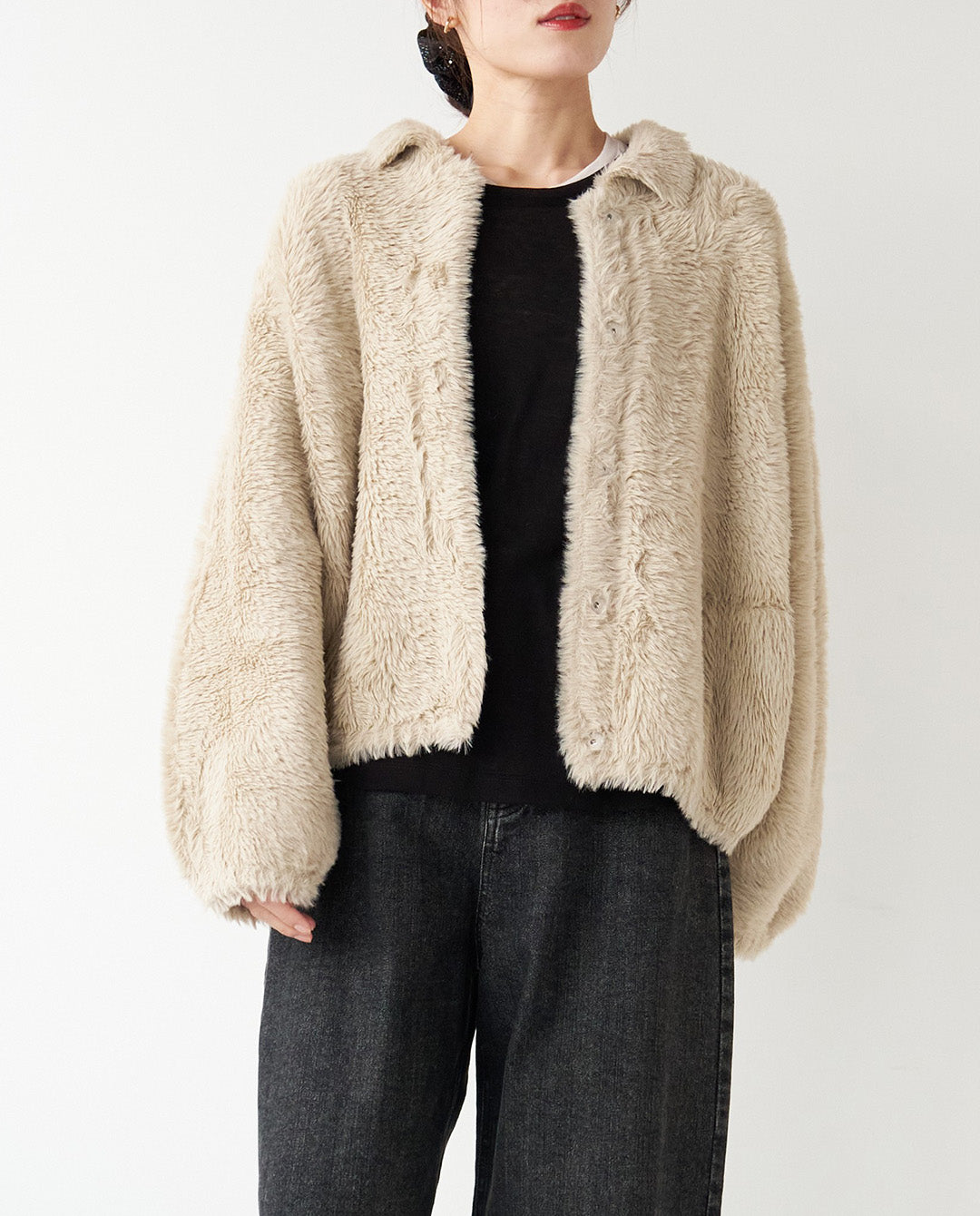 フェザーニットジャケット