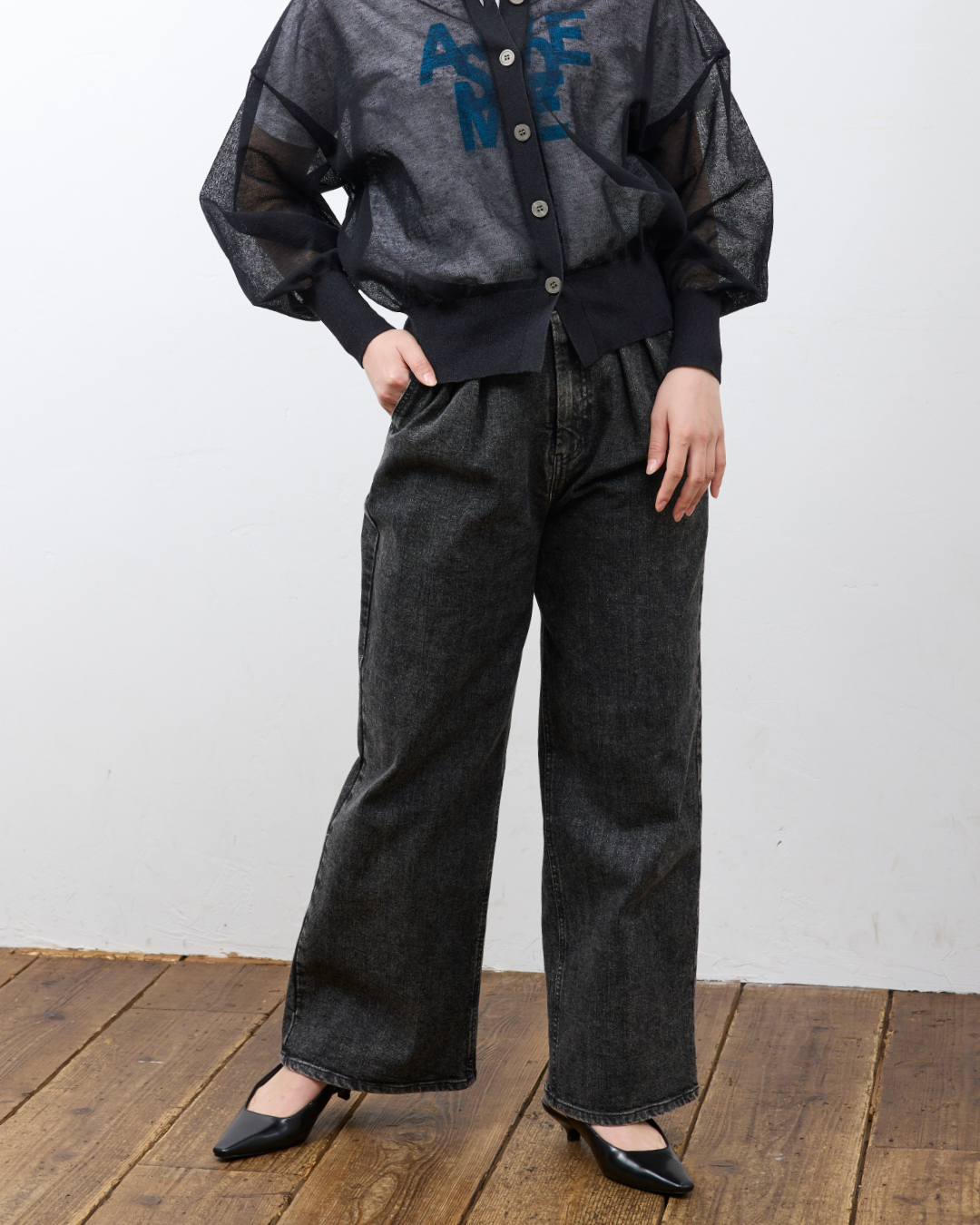 【KAIHARA】フロントタックバギーデニム