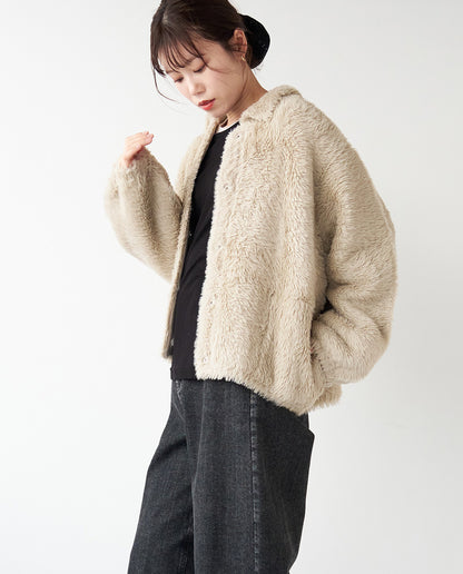 フェザーニットジャケット