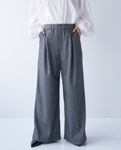 ウールライクワイドパンツ