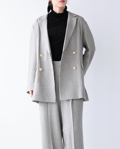 エステルストレッチダブルテーラードジャケット