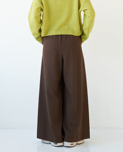 サイドプリーツワイドパンツ