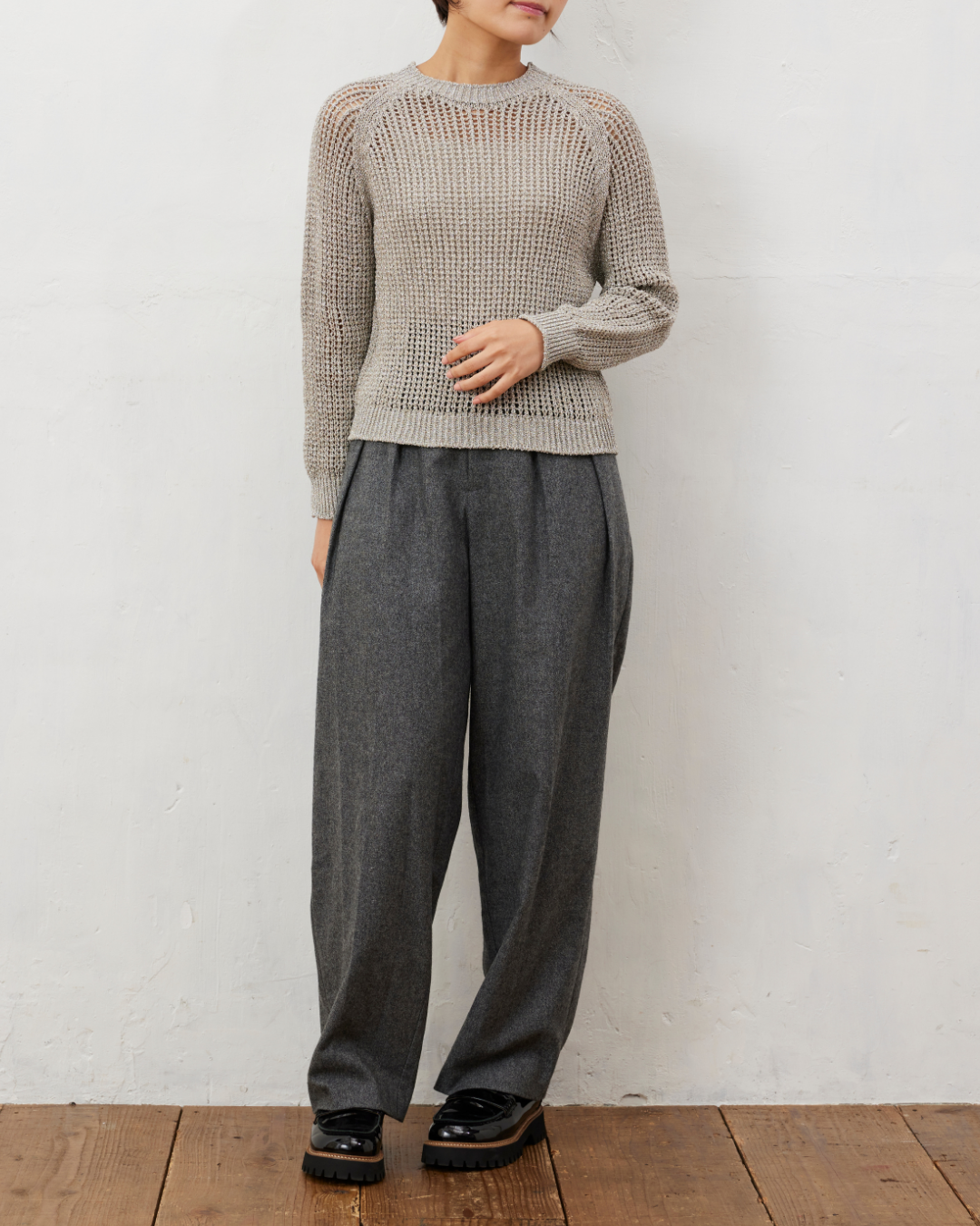 SUWAニットラメリリープルオーバー