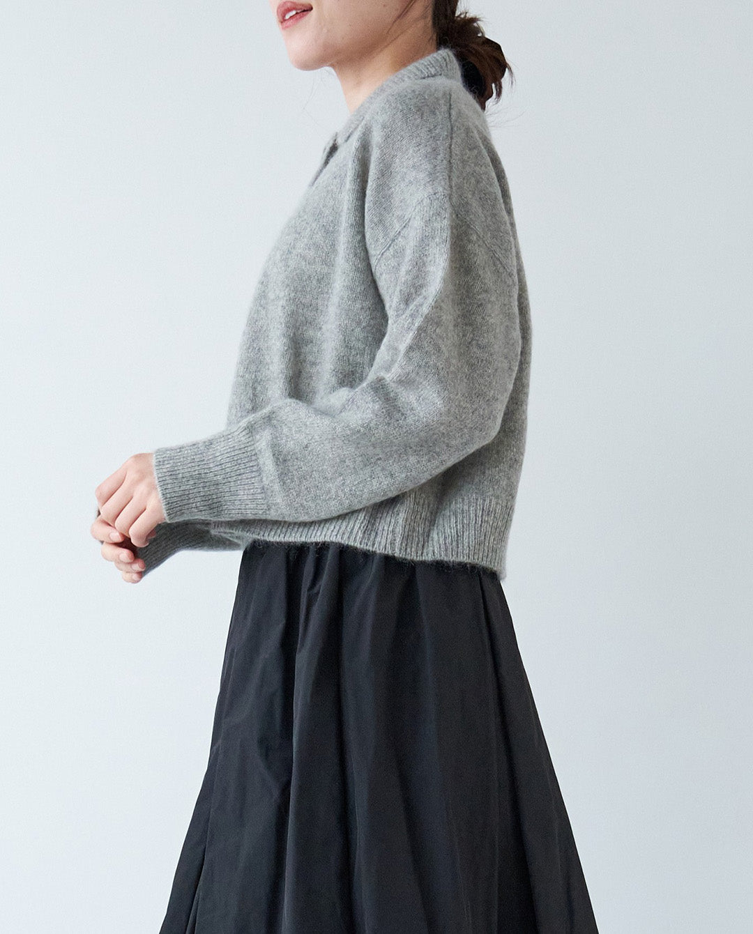 襟付きショートニット