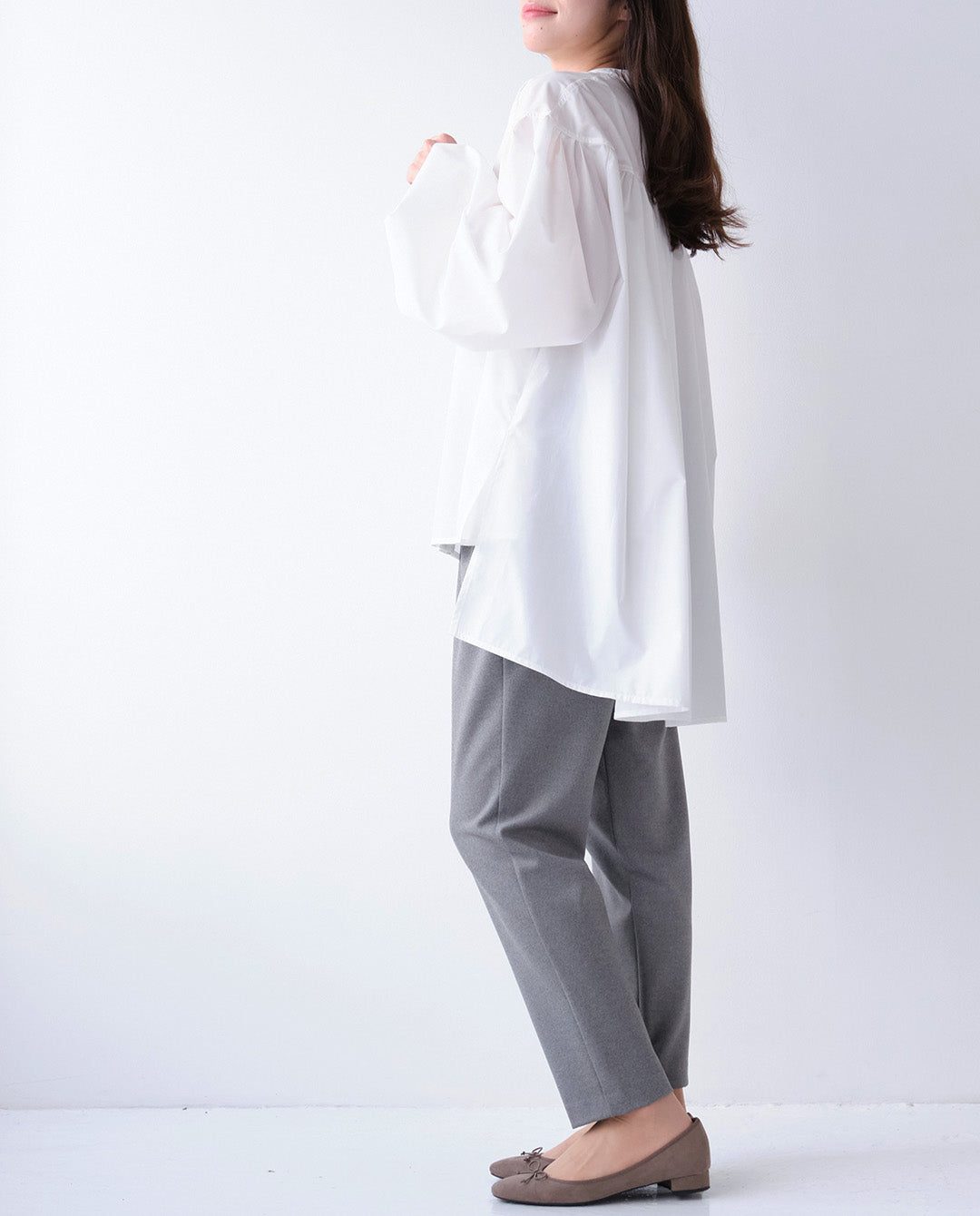 袖リブボリュームブラウス